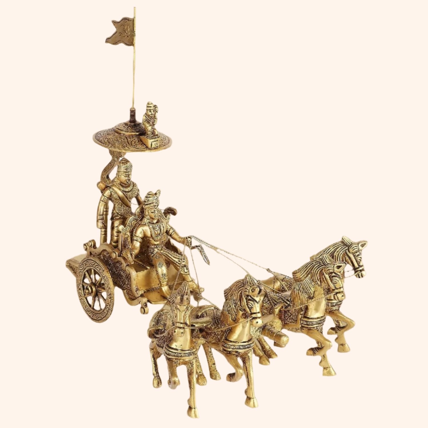 BRASS RATH-4 HORSES