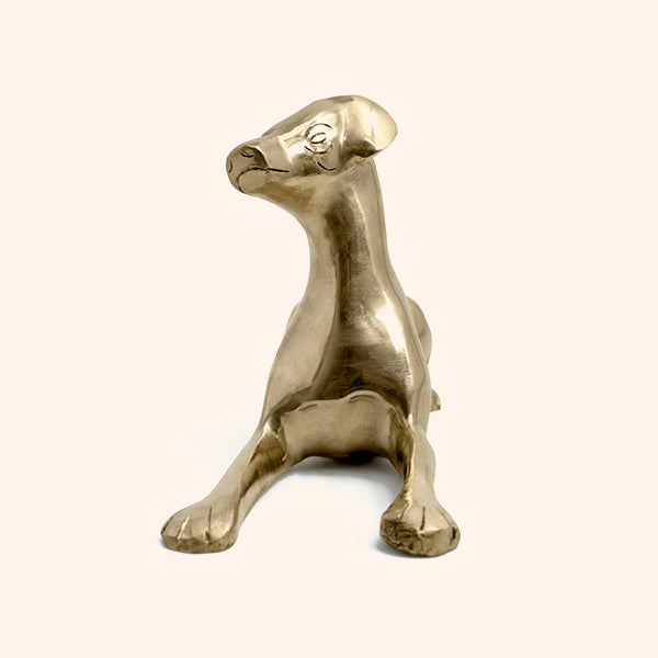 Brass Dog Statue