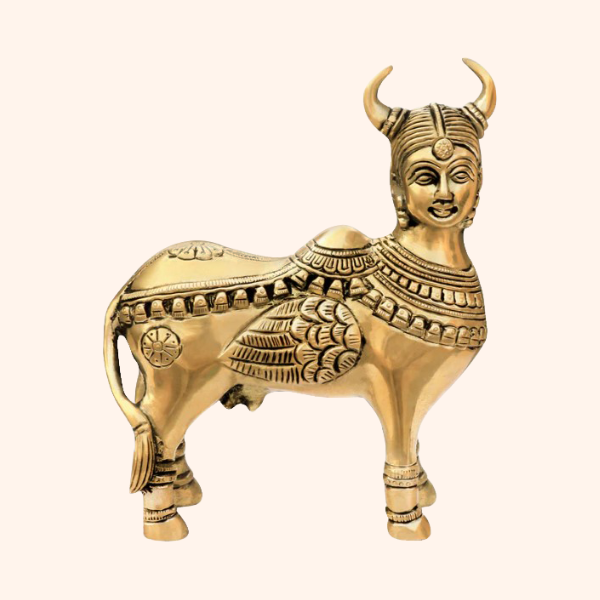 Brass Kamdhenu Cow Statue