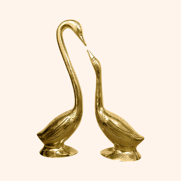 Vastu Brass Swan Pair