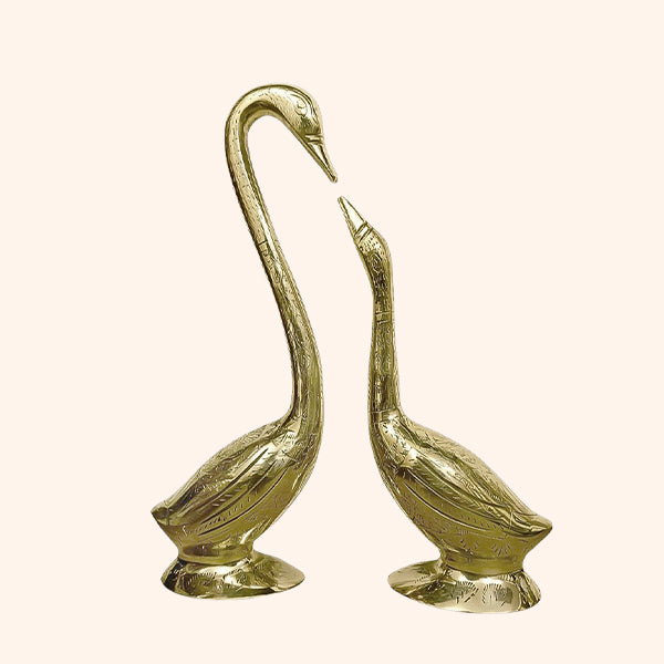 Vastu Brass Swan Pair