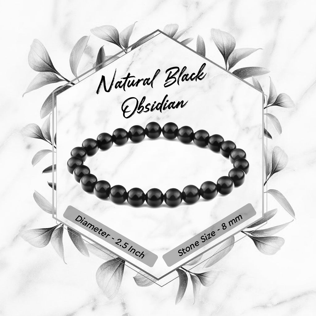 Gemstone Black Obsidian Bracelet For HealingFashion Bracelet Type Beaded