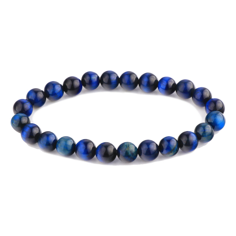 Silver Stainless Steel Black Agate Blue Coral  Tigers Eye Stone 6m   Inox Jewelry India